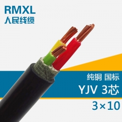 YJV 3*10交聯聚乙烯絕緣無氧銅三芯工業電纜